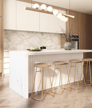 homary 72" Kitchen Island with Storage Kitchen Cabinet Marble Veneered Top Large Island Table with Seating