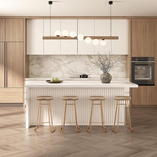 homary 72" Kitchen Island with Storage Kitchen Cabinet Marble Veneered Top Large Island Table with Seating - Image 2